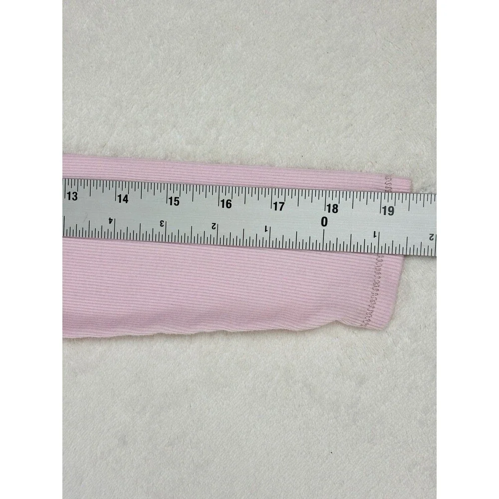 VTG Justice Ribbed Henley Girls 10 Pink Long Sleeve Barbie Bella Swan Y2K 90s